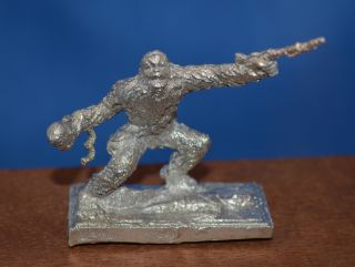 Hand Casted Solid.  999 Fine Silver Star Wars Inspired Angry Wookiee Figure photo