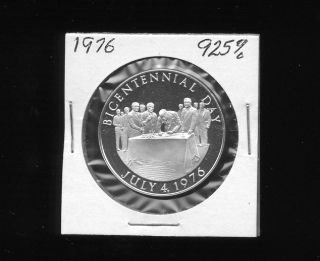 1976 Bicentennial Day (1776 - 1976) 925% Sterling Silver Medal 122 photo