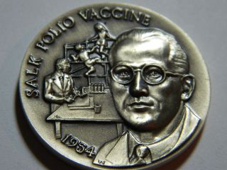 Longines Symphonette - Salk Polio Vaccine Sterling Silver Round 34.  5gr J925 - 27 photo