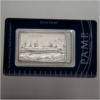 Pamp Suisse - 1 Oz Silver Bar - Series Of Polish Cities - Legnica photo