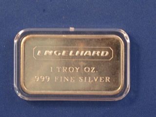 Engelhard.  999 Silver 1 Oz Ingot Bar B5514l photo