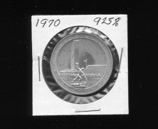 1970 United Nations (25th.  Anniversary) 925% Sterling Silver Medal 127 photo