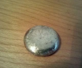 24.  6 Grams Sterling Silver Ingot Hand Poured Round.  925 photo