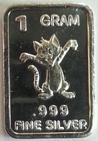 1 Gram Silver Bar Cat photo