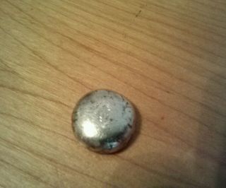 21.  1 Grams Sterling Silver Ingot Hand Poured Round.  925 photo