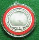 2006 Enameled Christmas Ornament 1 Troy Ounce 999 Silver Round Shipped L784 Silver photo 1
