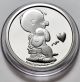 Peanuts Snoopy Charlie Brown Love Heart 5 Oz.  999 Silver Coin Case Very Rare Silver photo 2