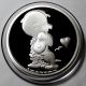 Peanuts Snoopy Charlie Brown Love Heart 5 Oz.  999 Silver Coin Case Very Rare Silver photo 4