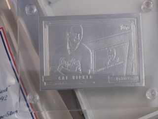 1992 Topps Cal Ripken Jr.  Highland Commemorative Silver Card B3515 photo