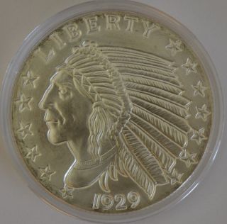 5 Oz Silver Gsm Indian Incuse Round photo