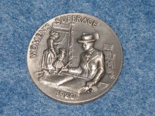 Women ' S Suffrage 1920 Silver Art Medal Longines Symphonette 1.  2 Troy Oz E1871 photo