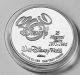 Disney Mickey,  Donald Duck 25 Magical Years 1 Troy Oz.  999 Fine Silver Coin Case Silver photo 2