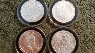 Sbss - 2012 Trivium,  Freedom Girl,  Cannabis & Slave Queen.  999 Fine Silver photo