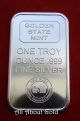 Solid Silver Bar 1 Troy Oz Golden State Gsm Fine.  999 Bullion Mirror - Like Silver photo 5