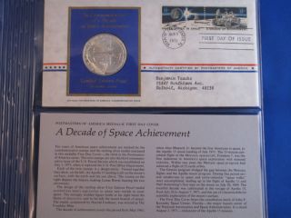 1971 Decade Of Space Achievement Silver Fdc B4681 photo