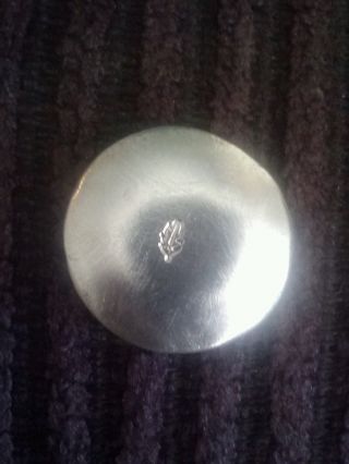 1 Ounce Troy Plus Sterling Silver Ingot Hand Poured Round.  925 photo