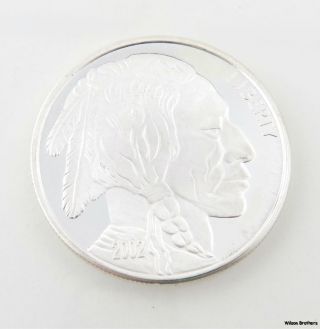 Silver Bullion Round -.  999 Fine 1 Troy Ounce Buffalo United States Coin Style photo