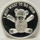 Elvis Presley I Want To Be Your Teddy Bear.  999 Silver Art Medal 1 Oz Sab Kr673 Silver photo 1