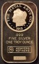 The Metal Arts Co.  999 Silver 1 Troy Oz.  1913 Art Bar, Silver photo 2