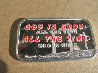 God Is Good Silver Enameled Art Bar Limited Eddition photo