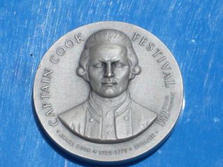 Hawaiian 2oz.  1969 Captain Cook Festival Silver Medal.  999% Serial No.  861 photo
