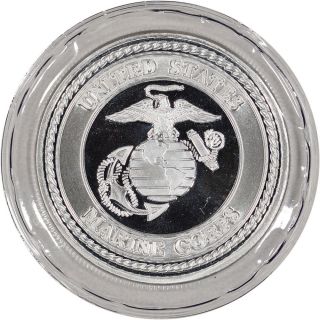 2014 Silver 1 Oz.  Medallion - United States Marine Corps photo
