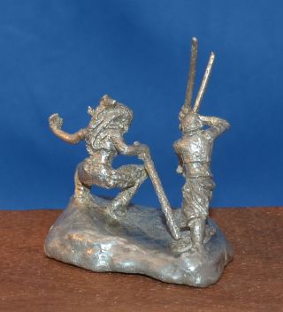 Hand Casted Solid.  999 Silver Star Wars Inspired Warrior Figures photo