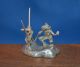 Hand Casted Solid.  999 Silver Star Wars Inspired Warrior Figures Silver photo 8