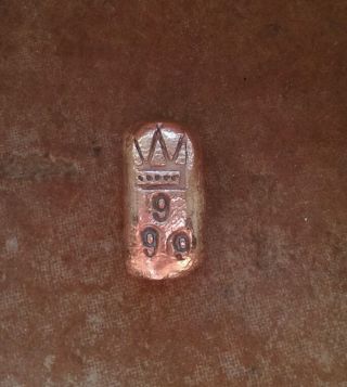 10 Gram Hand Poured Copper Bar photo