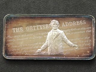 The Gettysburg Address Silver Art Bar Serial 7560 Hamilton C4525 photo