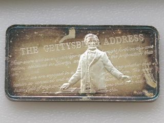 The Gettysburg Address Silver Art Bar Serial 7500 Hamilton C4531 photo