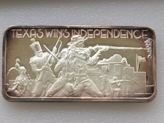 Texas Wins Independence Silver Art Bar Serial 7560 Hamilton C4533 photo