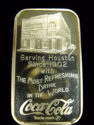 1902 - 1975 Coca Cola 75th Anniversary.  999 Fine Silver Art Bar - Houston. photo