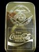 1902 - 1975 Coca Cola 75th Anniversary.  999 Fine Silver Art Bar - Los Angeles. Silver photo 1