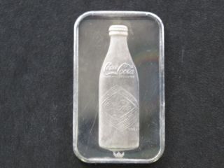 1974 Coca Cola Chattanooga Bottling Co Silver Art Bar B1914 photo