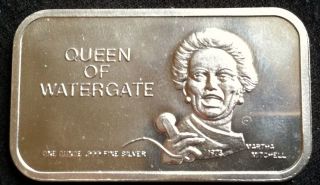 1 Oz.  999 Fine Silver Queen Of Watergate Martha Mitchell Bar photo