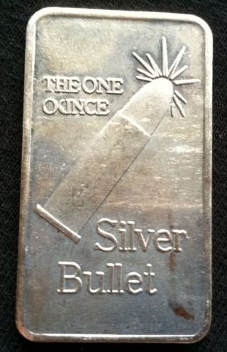 1 Oz.  999 Fine Silver The One Ounce Silver Bullet photo