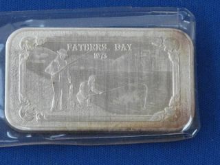 1973 Father ' S Day Mother - Lode.  999 Silver Art Bar B0348 photo