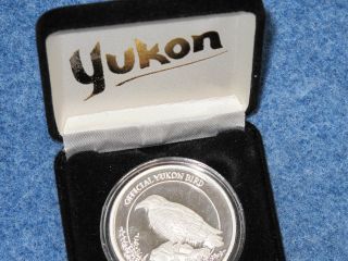 Yukon Territory Raven Official Bird Serial 00044 Silver Medal 1 Troy Oz B8344 photo