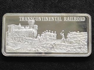 Transcontinental Railroad Silver Art Bar Serial 7500 Hamilton C8235 photo