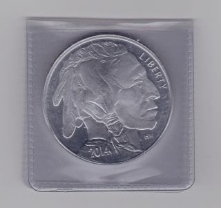 One American Indian Buffalo 1 Troy Ounce.  999 Silver photo
