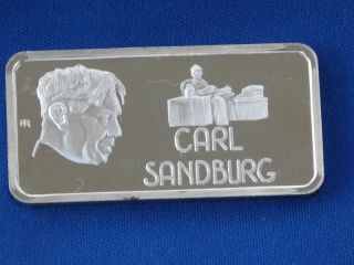 Carl Sandburg Hamilton Silver Art Bar B1170 photo