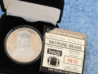 Natrone Means 1 Troy Ounce.  999 Fine Silver Sport Round Highland B7803 photo