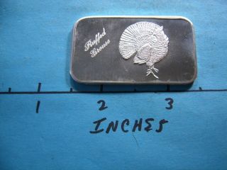 Ruffed Grouse Bird 1973 Vintage Justice 999 Silver Bar Rare Cool Item photo