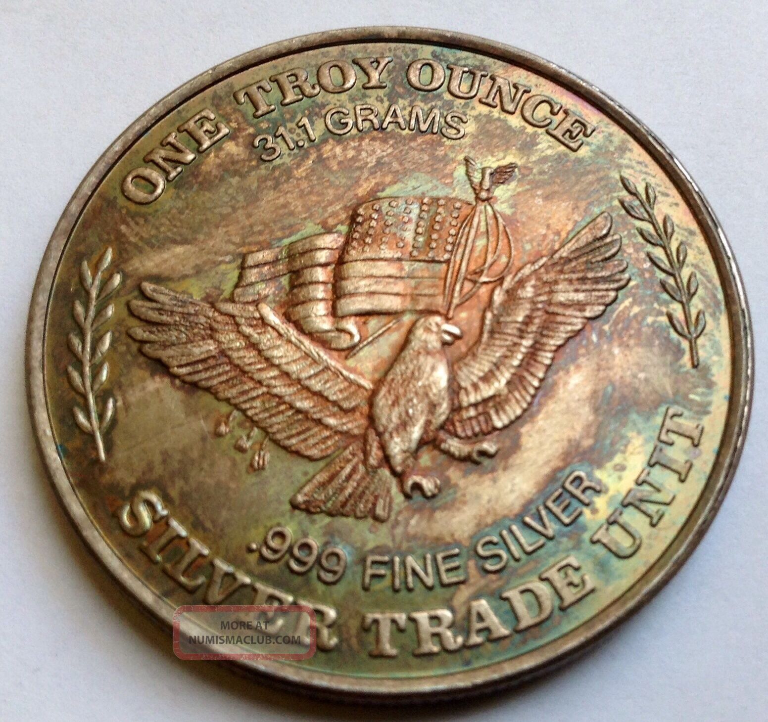 1981 One Troy Oz 999 Fine Silver Trade Unit Silver Round