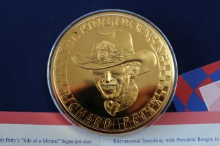 1998 Richard Petty 40th Anniversary Tribute Silver Medal Franklin E3246 photo