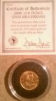 Two (2) Uncirculated 1/10 Oz Gold Krugerrands Certificates 23 - 0016 23 - 0016 - 02 Silver photo 5