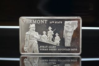 Danbury Proof United States 5000 Grain Sterling Silver Ingot Vermont photo
