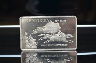 Danbury Proof United States 5000 Grain Sterling Silver Ingot Kentucky photo