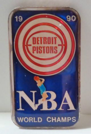 1990 Detroit Pistons Nba.  999 Silver Art Bar Enamel Collectable Ultra Rare photo